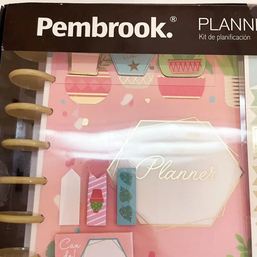 Pembrook Planner Kit 12 Month Planner Stickers Dividers Clips Notes New DIY
